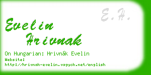 evelin hrivnak business card